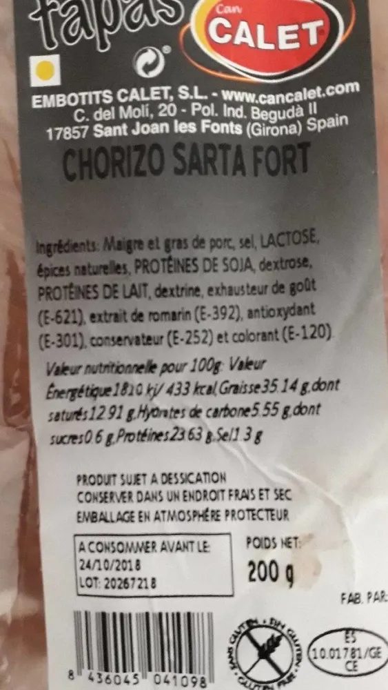 Chorizo sarta fort