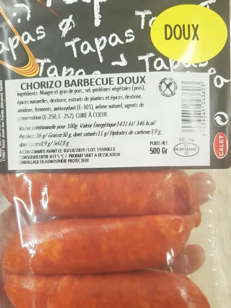 CHORIZO BARBECUE DOUX
