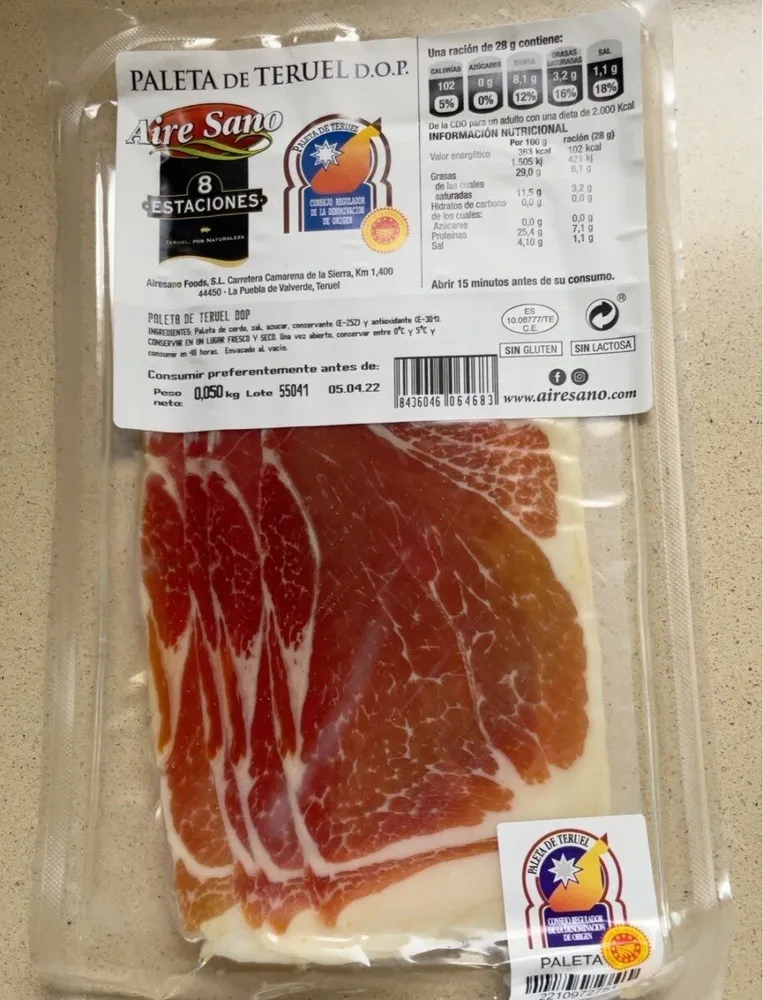 Paleta de Teruel DOP