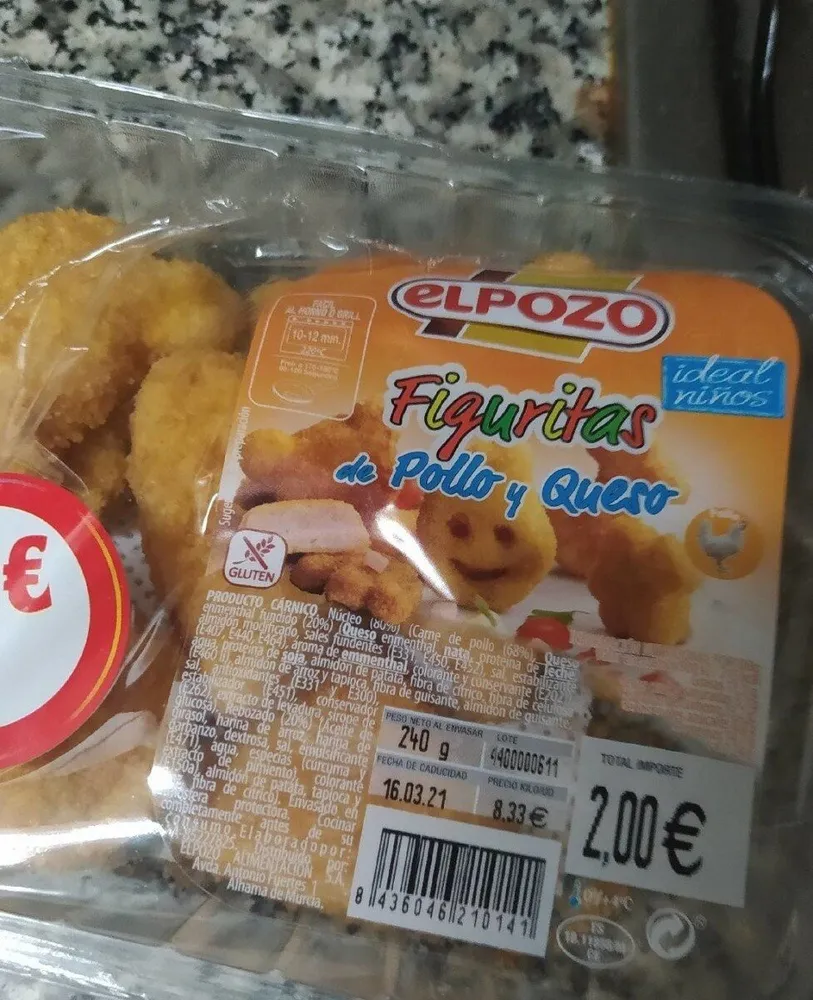 Figuritas de pollo y queso
