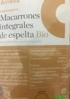 Macarrones integrales de espelta