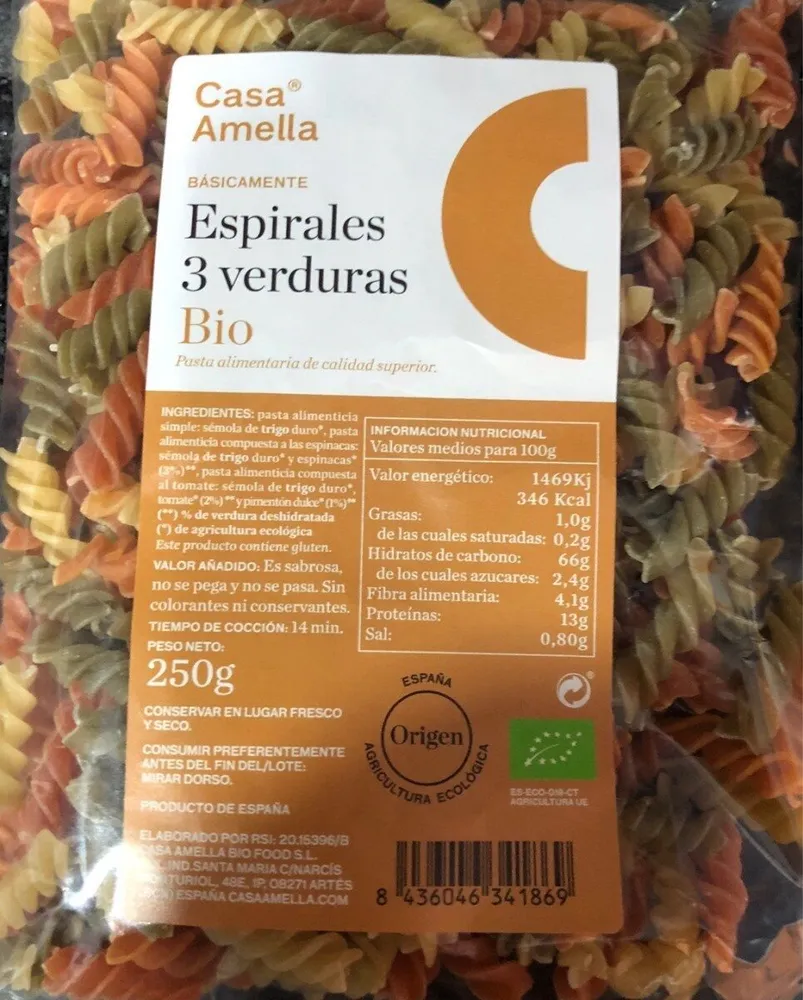 Espirales 3 verduras Bio
