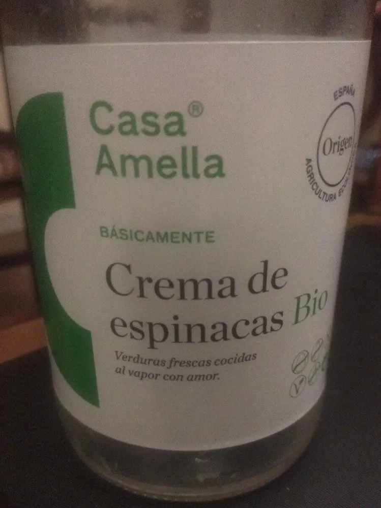 Crema de espinacas Bio