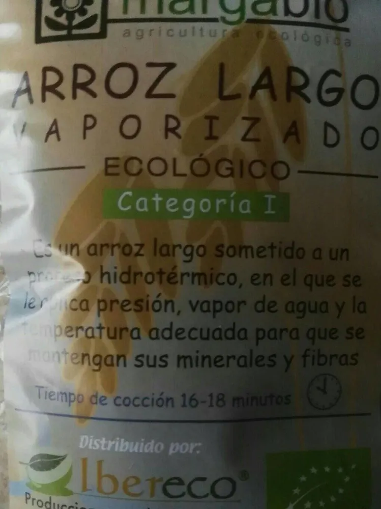 Arroz largo vaporizado