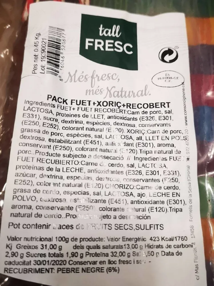 Pack Fuet Xoric Recobert