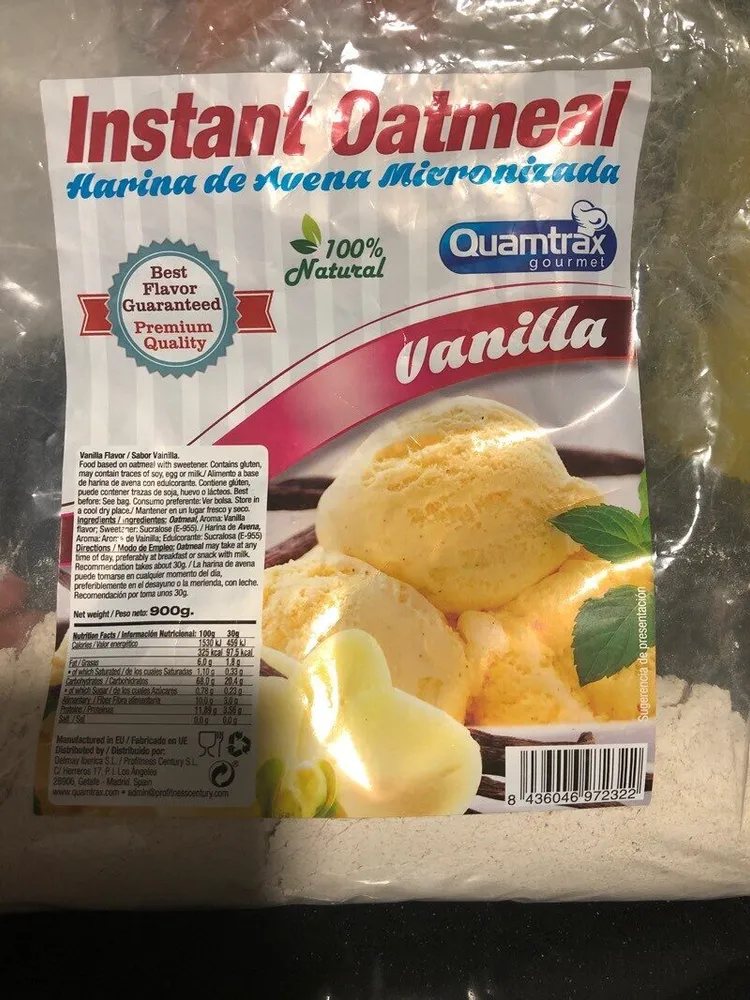 Harina de avena micronizada sabor vainilla