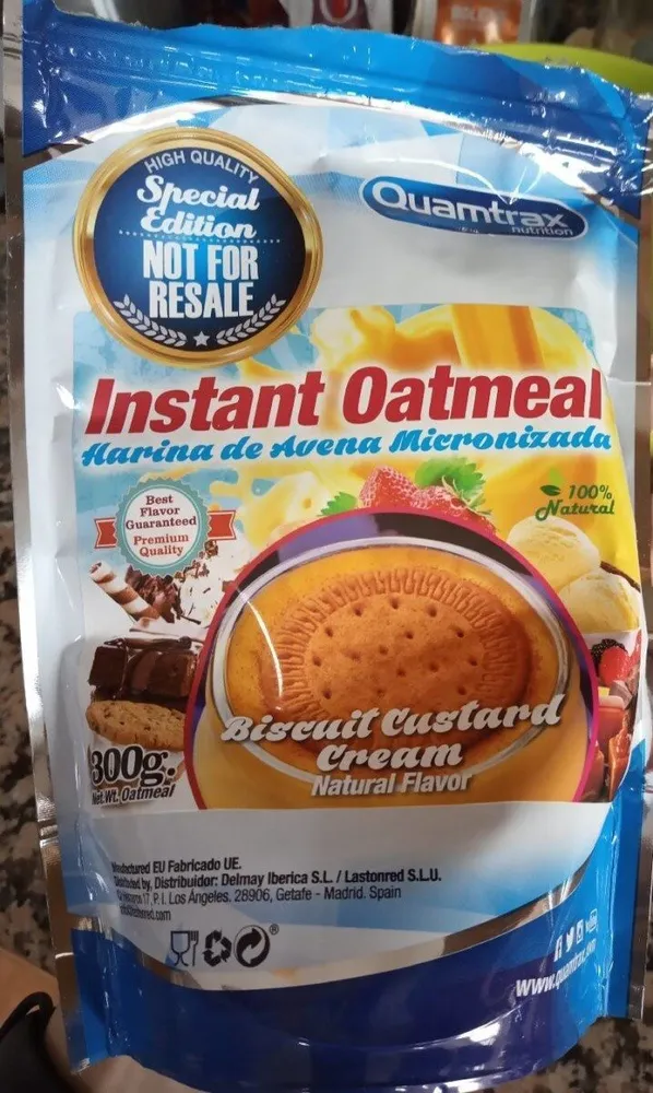 Instant oatmeal biscuit custard cream