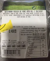 Botifarra fresca de porc amb all i julivert