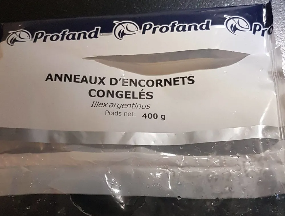 Anneaux d'encornets congelés