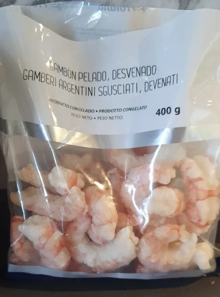 Gamberi argentini sgusciati congelati
