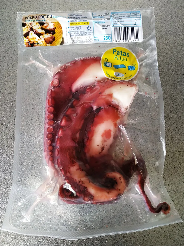 Pulpo cocido