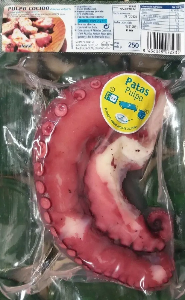 Pulpo cocido