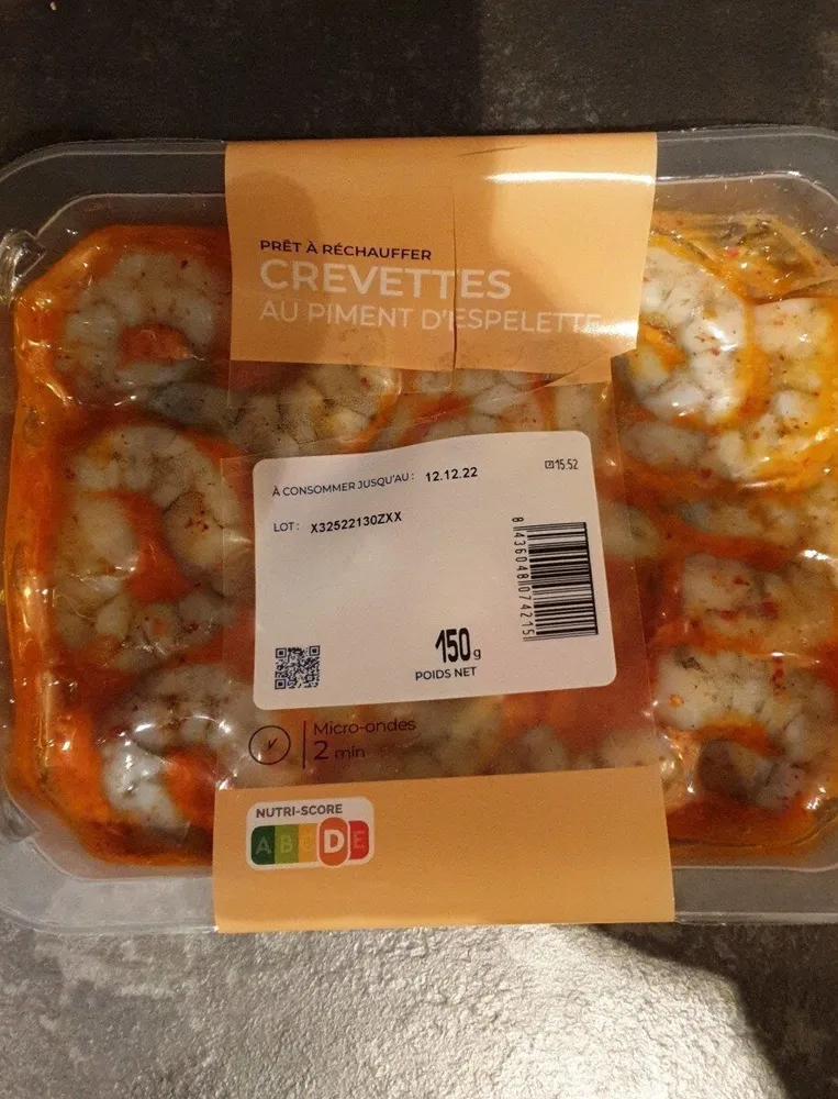 Crevettes au piment d'espelette