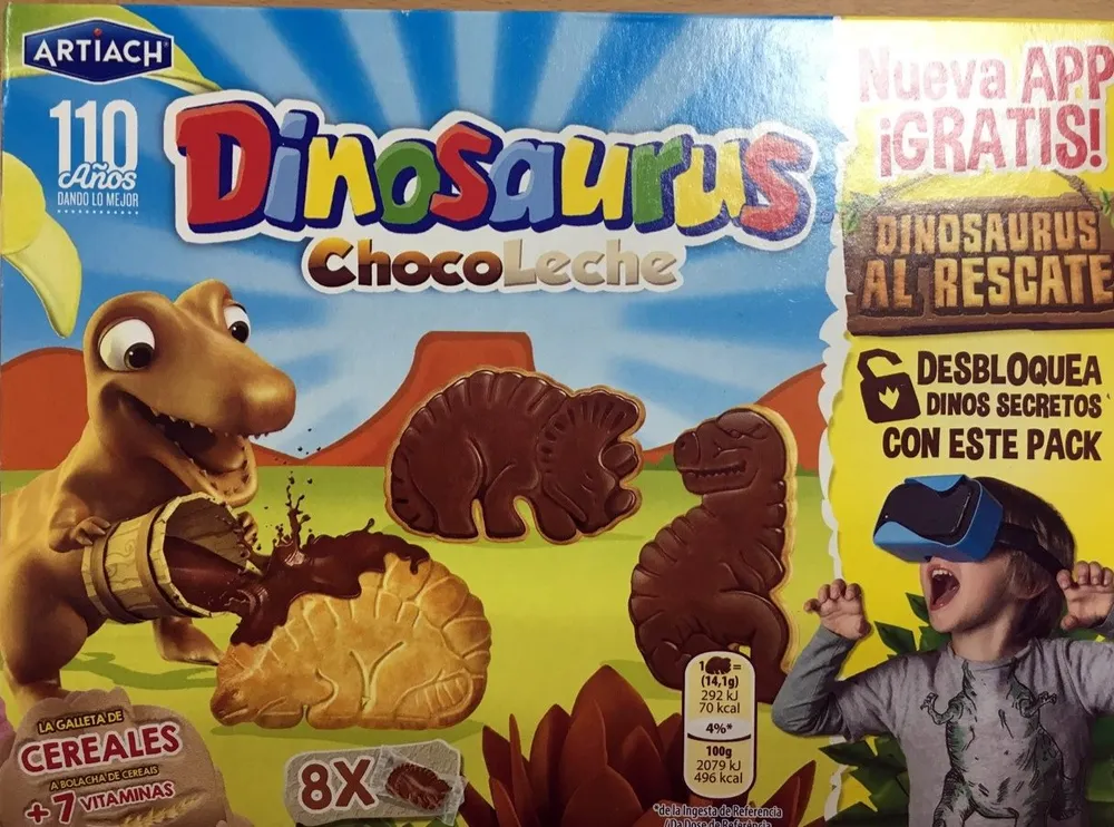 Galleta De Cereales Con Chocolate Dinosaurus