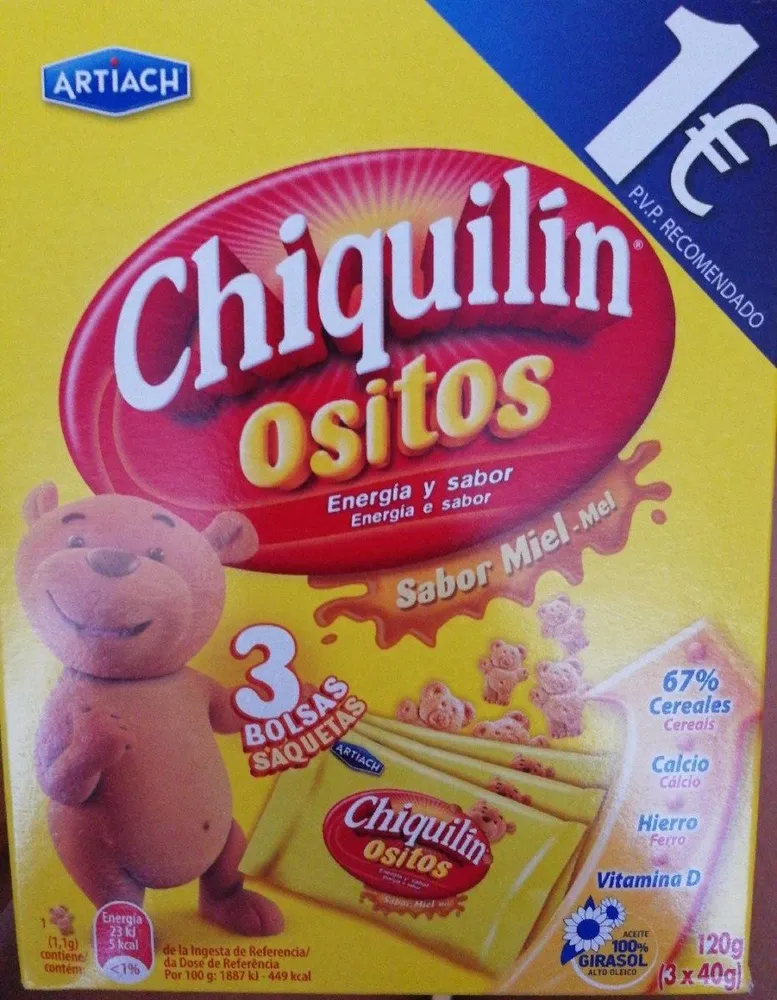 Chiquilin ositos sabor miel