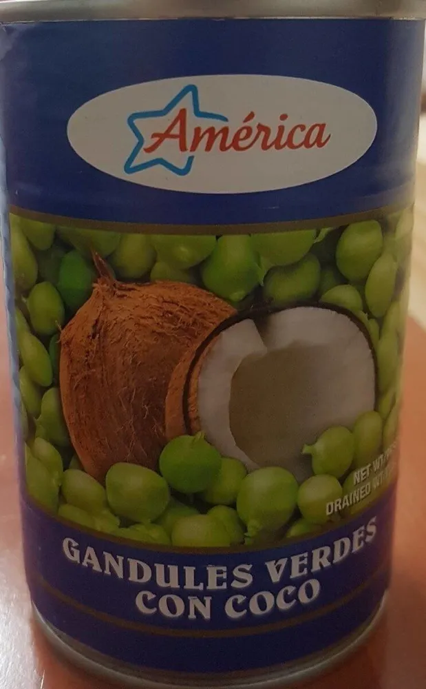 Gandules verdes con coco