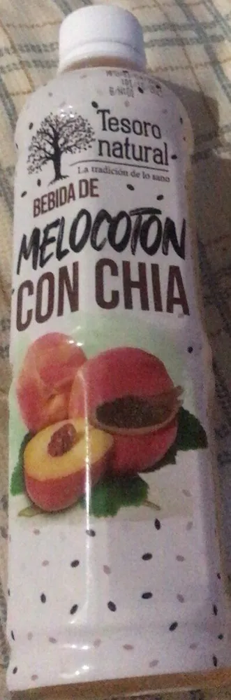 Bebida de melocotón con chía