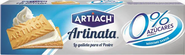 Artinata galletas de barquillo rellenas de nata sin azúcar