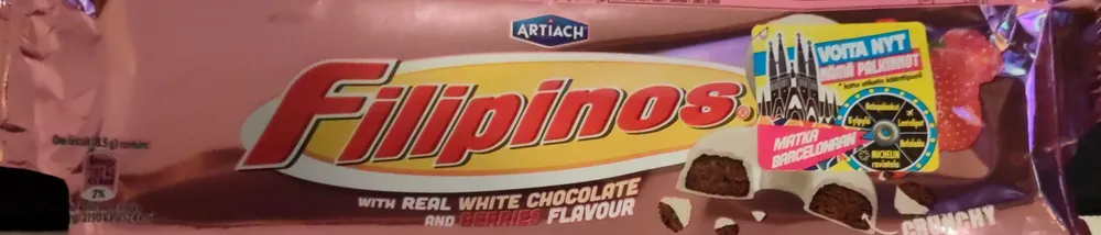 Filipinos valkosuklaa ja marjat