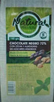 Chocolate negro 72% con stevia y Almendras