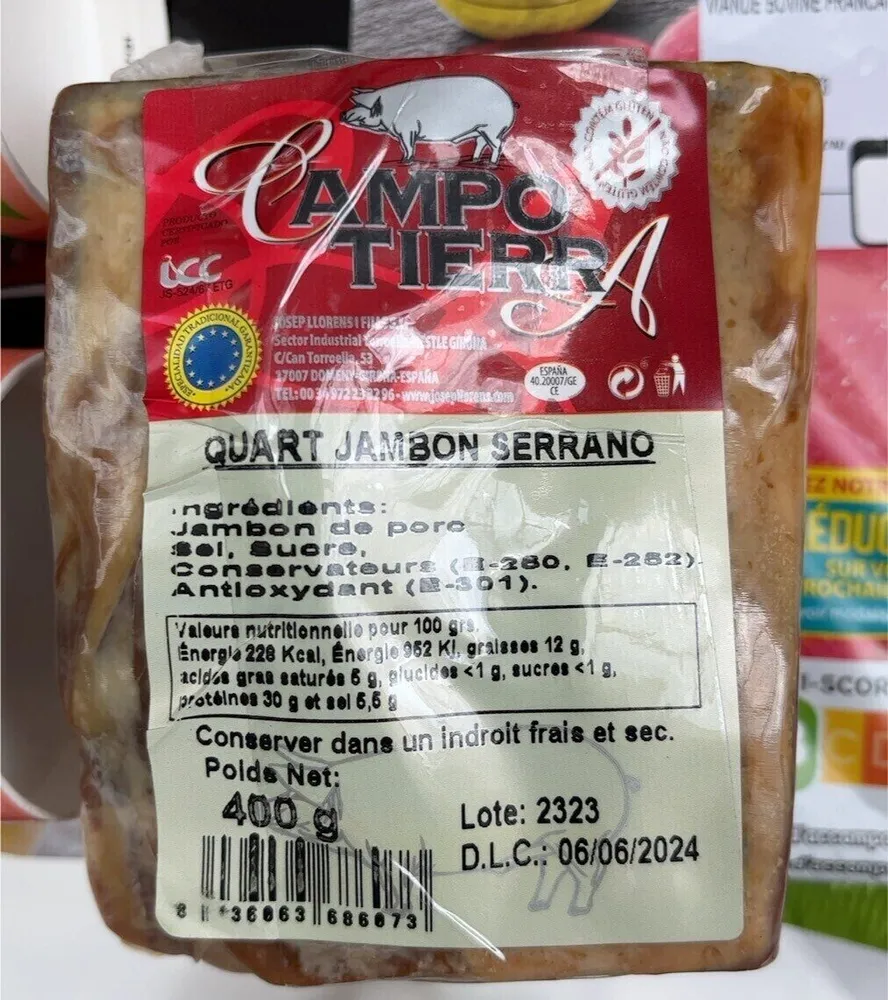 Quart jambon serrano