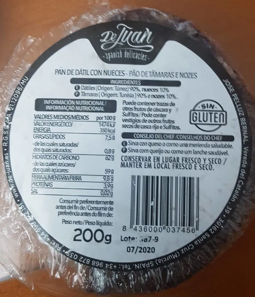 Pan de Dátiles con Nueces