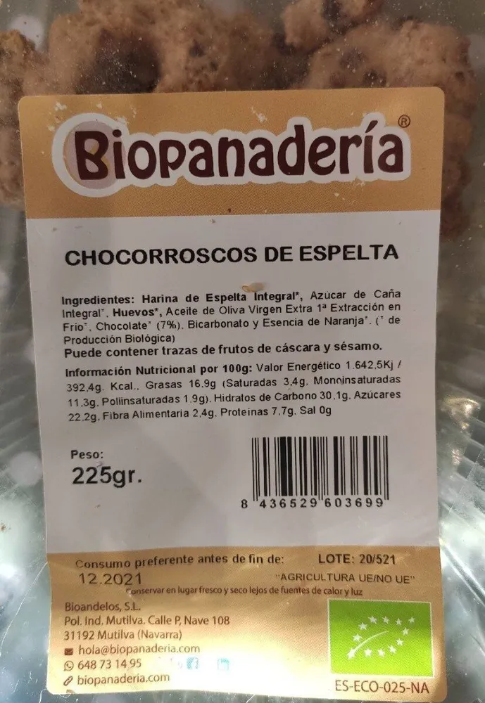 Chocorroscos de espelta