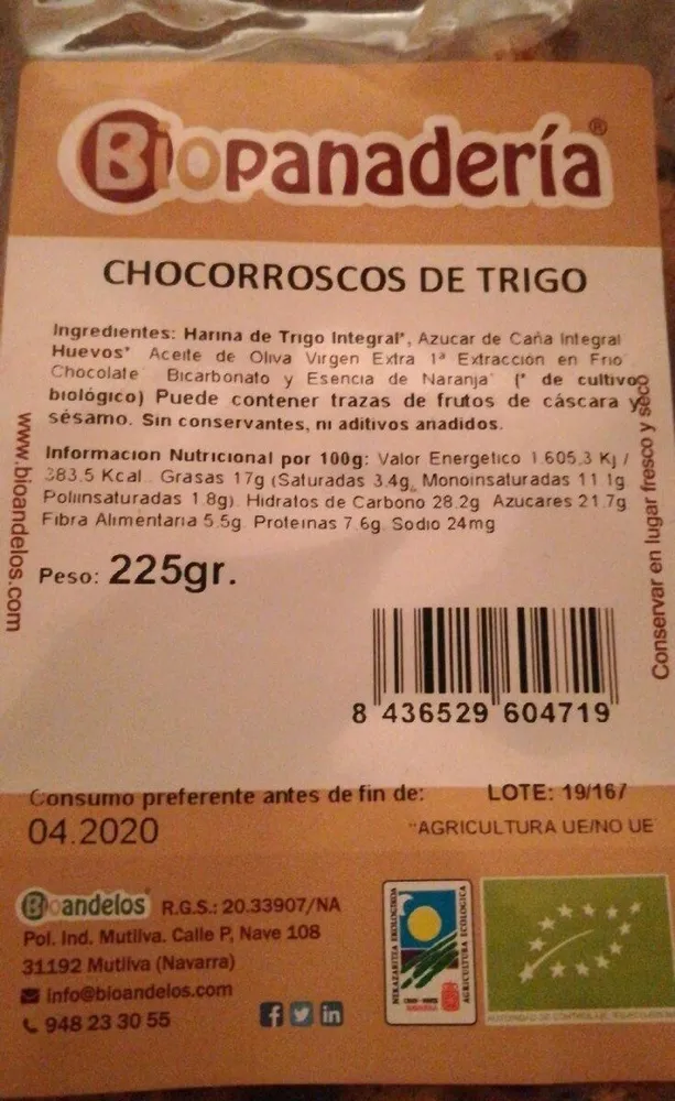 Chocorroscos de trigo