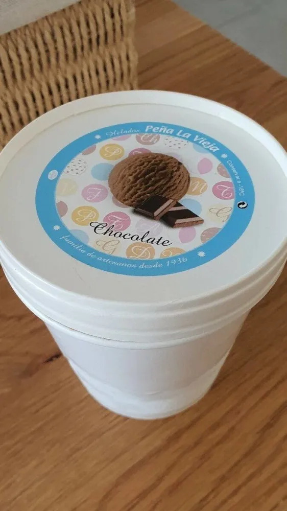 Helado chocolate peña la vieja