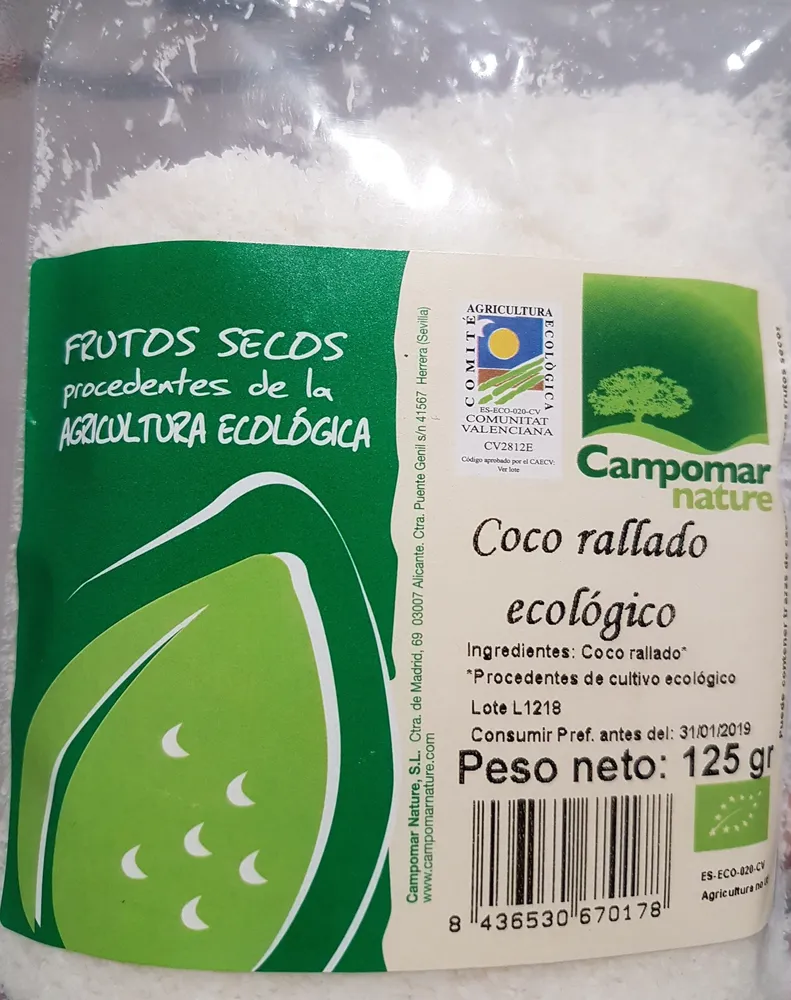 Coco rallado ecológico