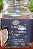 Almendra largueta tostada y salada