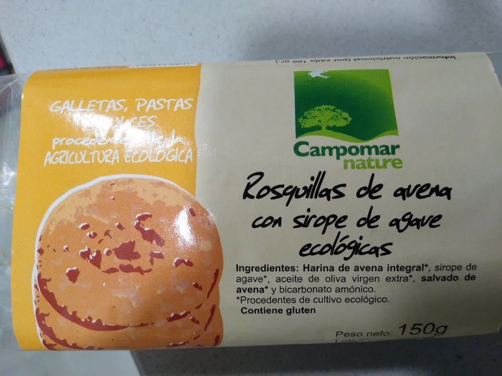 Rosquillas de avena con sirope de agave ecológicas