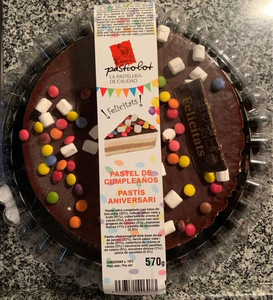 pastel de cumpleaños