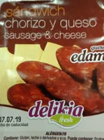 Sandwich chorizo y queso