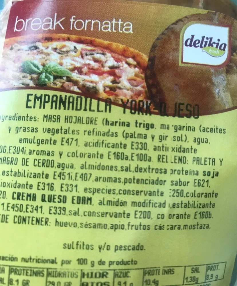 Empanadilla york queso