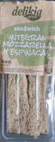 Sandwich integral mozzarella y espinacas
