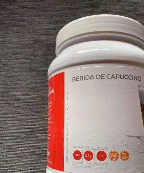 Bebida de capuccino en polvo proteica