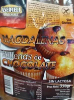 Magdalenas rellenas de chocolate