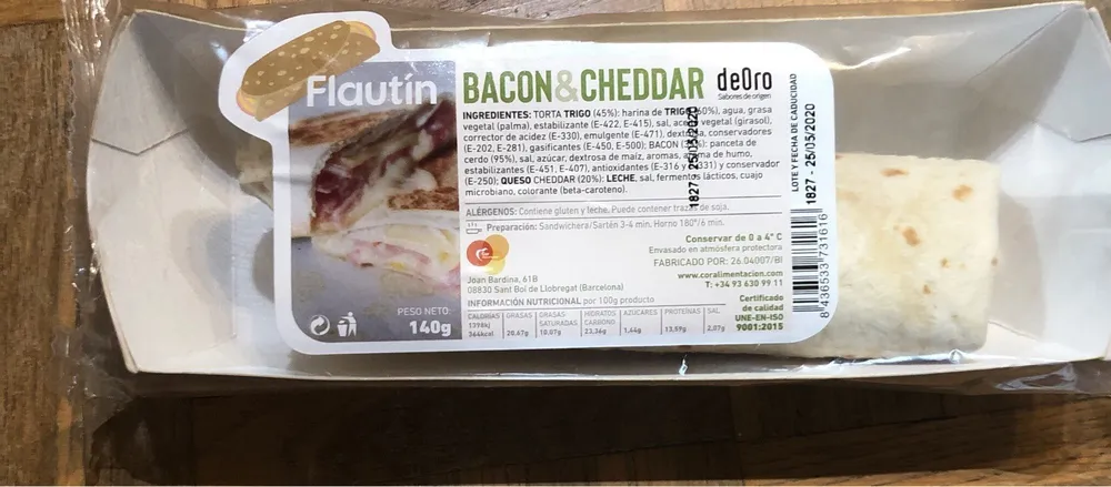 Flautin bacon & cheddar