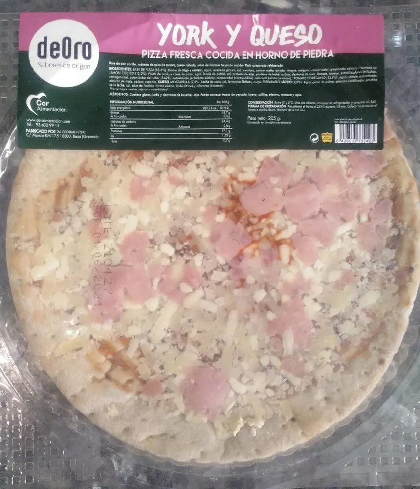 Pizza Mini  Jamón y Queso