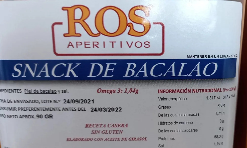 Snack de bacalao