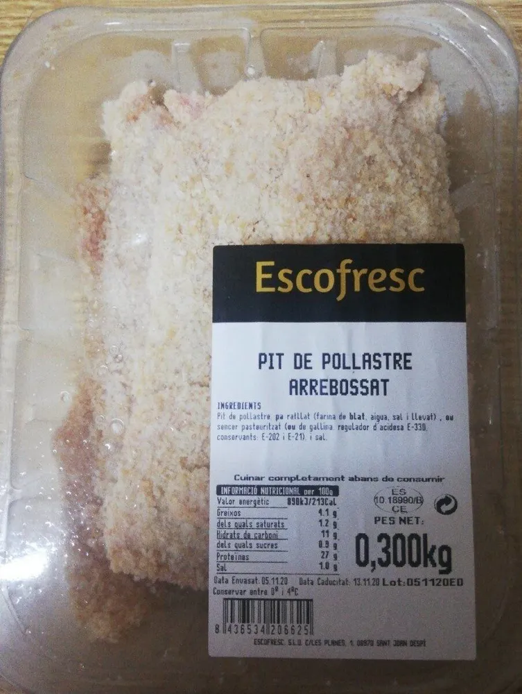 Pit de pollastre arrebossat