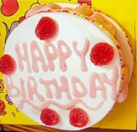 Happy birthday cake marshmallow