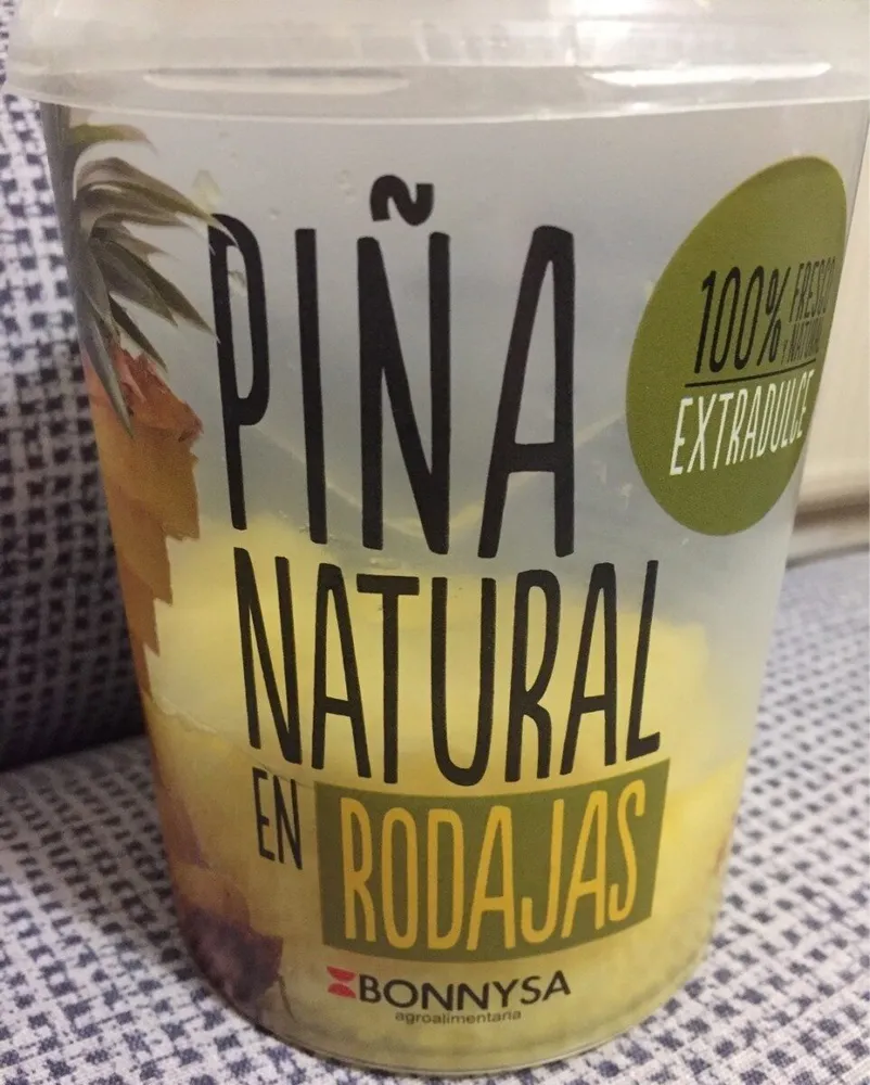 Piña natural en rodajas