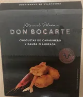 Croquetas de carabinero y gamba flambeada