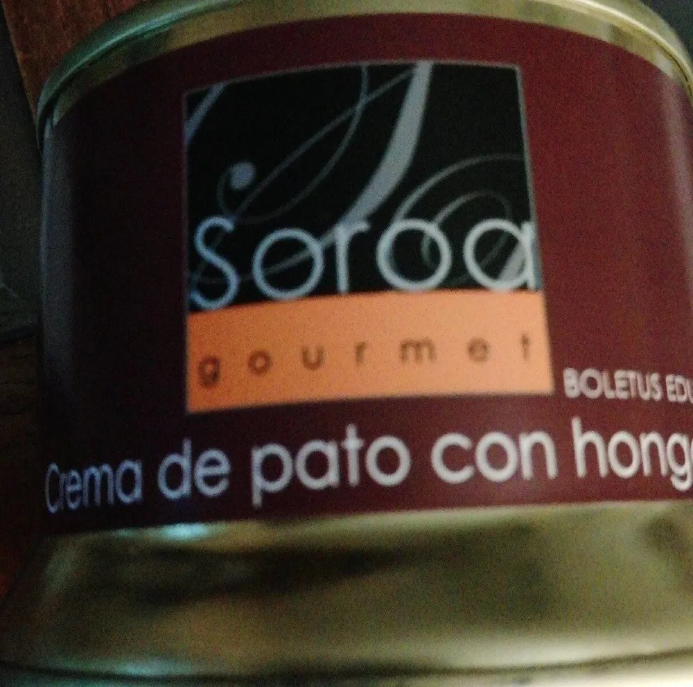 Crema de pato con hongos