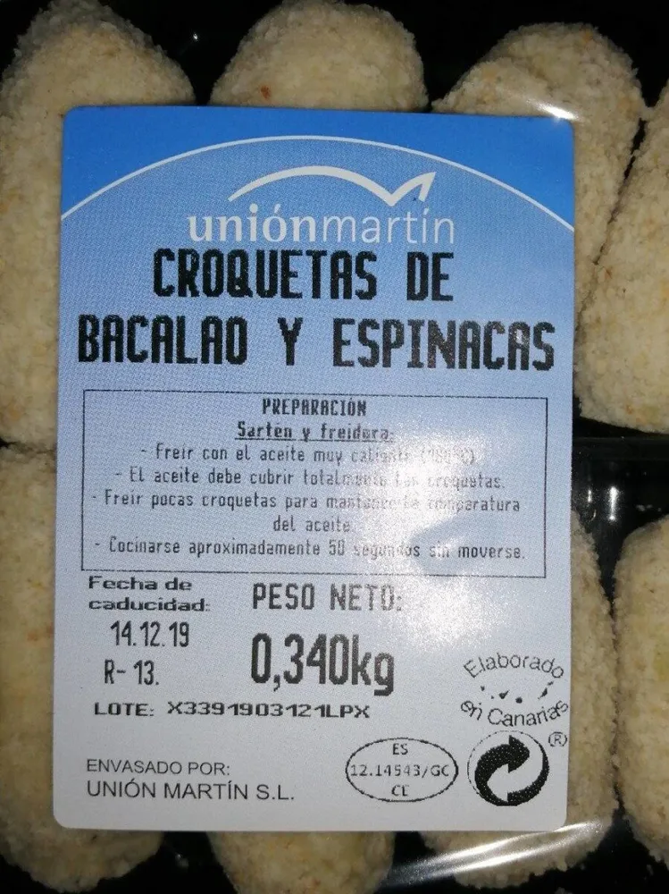 Croquetas de bacalao y espinacas