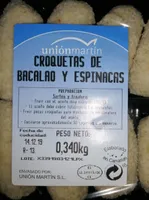 Croquetas de bacalao y espinacas