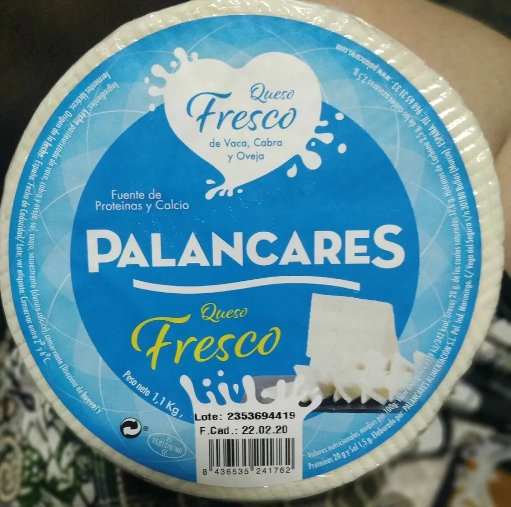 Queso fresco de vaca, cabra, oveja