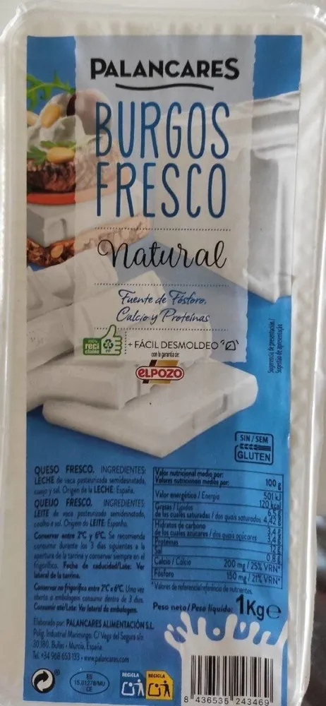 Queso Burgos fresco natural